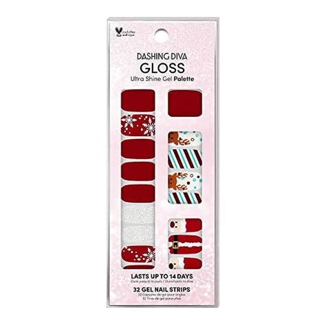 Dashing Diva Gloss Holiday Nail Strips - Santa's Helper | UV Free, Chip ...