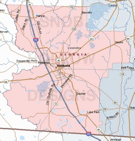 Lowndes County Georgia color map