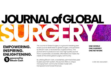 The Journal of Global Surgery (ONE) powered by Bitcoin Cash (progress update) – One.Surgery