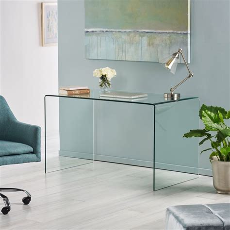 York Glass Computer Desk | Glass desk, Furniture, Desks for small spaces