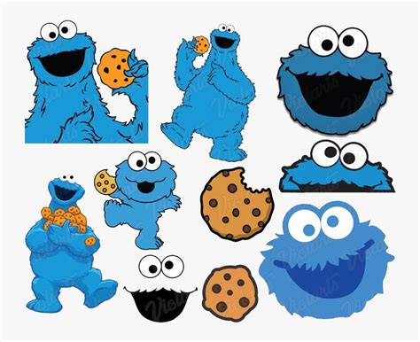 Cookie Monster Download Transparent Png Image - Cookie Monster Face Svg ...