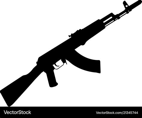 Assault Rifle Ak Svg Assault Rifle Clipart Ak Svg Rifle Silhouette | My XXX Hot Girl