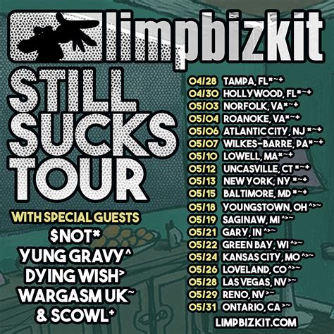 Limp Bizkit announce arena tour with Scowl, Dying Wish, $NOT & more ...