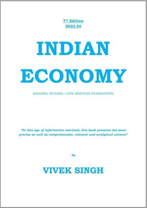 VIVEK SINGH INDIAN ECONOMY PRINTED ENGLISH MEDIUM 2023