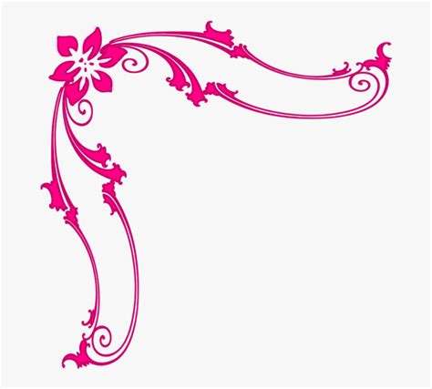 Transparent Border Designs Png - Corner Border Clipart Pink, Png Download - kindpng