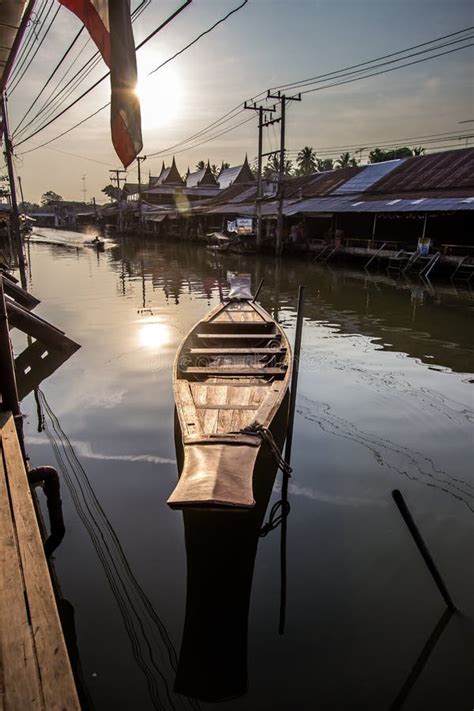 Amphawa District,Samut Songkhram Province,Thailand on April 13,2019:Sunrise in the Morning at ...