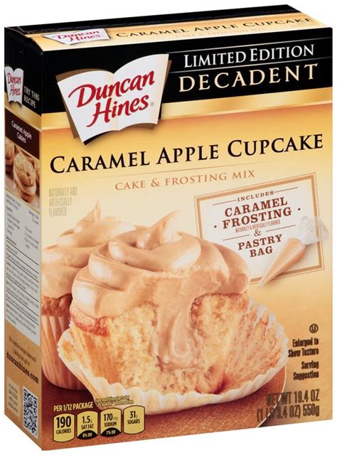 Duncan Hines® Decadent Caramel Apple Cupcake cake & Frosting Mix ...