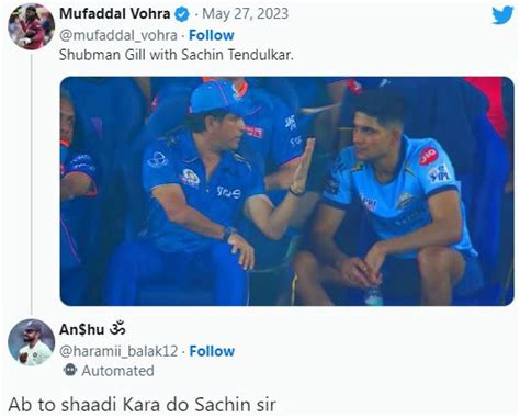 Shubman Gill And Sachin Tendulkar's Photo Goes Viral, Netizen Says, 'Discussing Marriage With Sara'