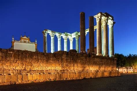 Premium Photo | Roman temple or diana temple evora