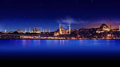 buildings, Night, Stars, Ocean, Istanbul, Sky, Reflection, City Wallpapers HD / Desktop and ...