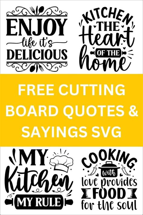 Cutting Board Quotes & Sayings: FREE Cricut SVG Templates