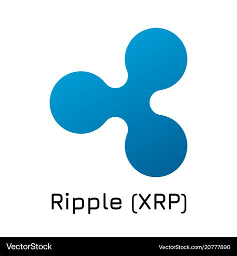 Ripple xrp crypto coin ico Royalty Free Vector Image