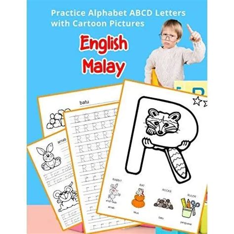 ENGLISH MALAY PRACTICE Alphabet ABCD letters with Carto - Paperback NEW ...