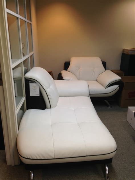 White Leather Couch and Chaise Lounge - New Southern Loans