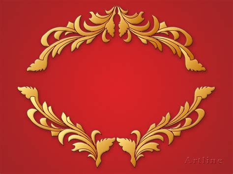 3D Vintage Floral Vector graphic Ruby Red Background ~ Artline : Feel The Creation!