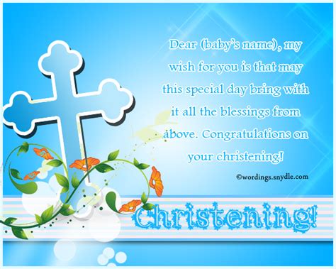 Christening Messages – Wordings and Messages