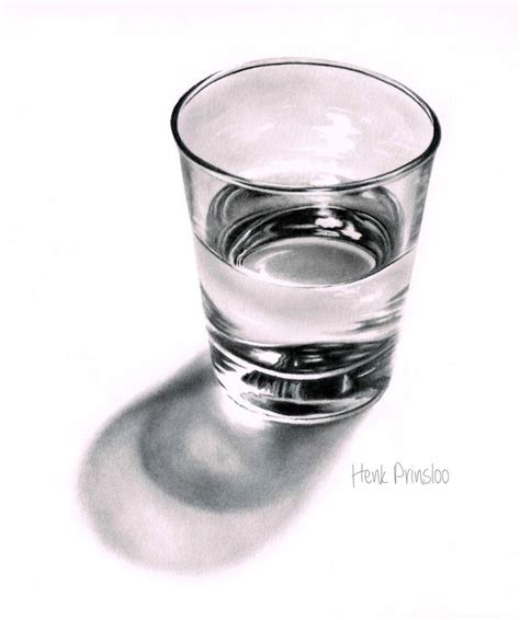 Drawing a glass realistically | Realistic pencil drawings, Realistic ...