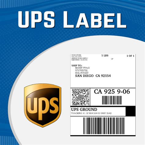 Shipping Label Template Ups - Printable Word Searches