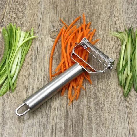 2017 New Sharp Blades Stainless Steel Julienne Vegetable Peeler Cutter ...