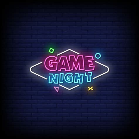 Game Night Neon Signs Style Text Vector 2187599 Vector Art at Vecteezy