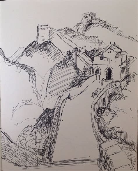 Great Wall Of China Drawing at GetDrawings | Free download