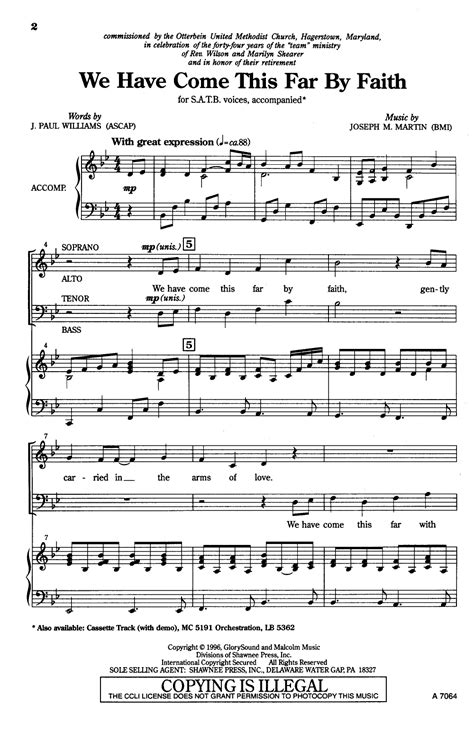 We Have Come This Far by Faith (SATB ) by WI | J.W. Pepper Sheet Music