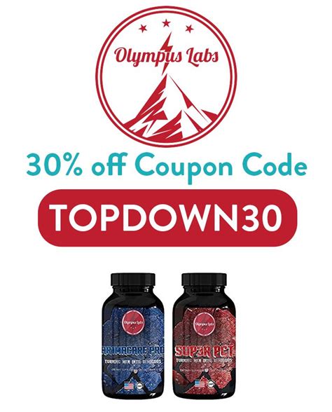 Olympus Labs Coupon Code | 30% off with discount code: TOPDOWN30 | Coding, Coupons, Coupon codes