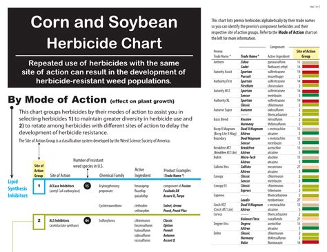 Herbicide Mode of Action Chart - DocsLib