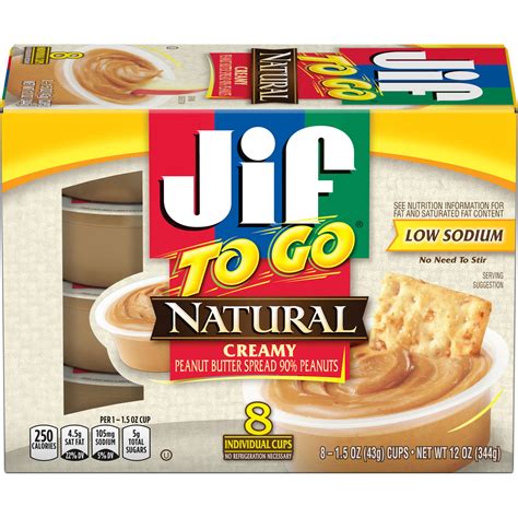 Jif To Go Natural Creamy Peanut Butter - Shop Peanut Butter at H-E-B