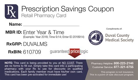 Discount Prescription Savings Card - Duval County Medical Society