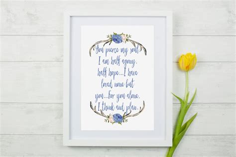 Jane Austen Romantic Quote Romantic Quote Print Persuasion - Etsy