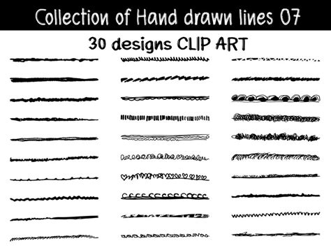 Hand-drawn Lines SVG, Brush and Stroke Line, an Element for Use in Design. - Etsy