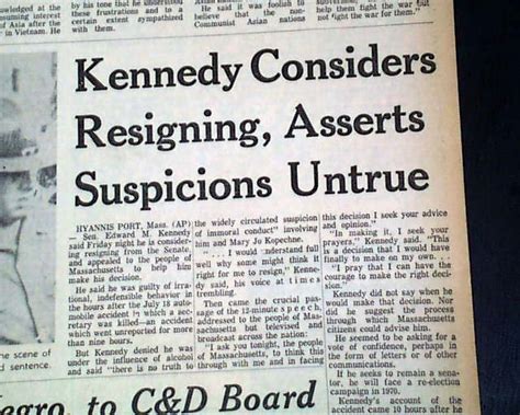 CHAPPAQUIDDICK INCIDENT Mary Jo Kopechne & Senator Ted Kennedy 1969 ...