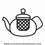 Tea Kettle Coloring Page  Ultra Pages sketch template