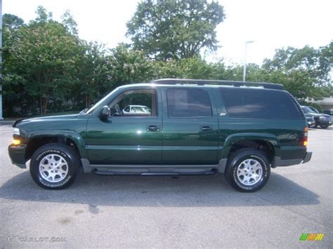 Dark Green Metallic 2003 Chevrolet Suburban 1500 Z71 4x4 Exterior Photo #52802096 | GTCarLot.com