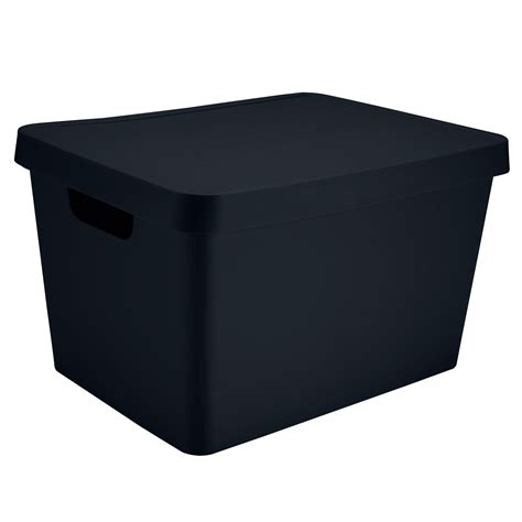 Simplify Large Vinto Storage Box with Lid in Charcoal - Walmart.com - Walmart.com