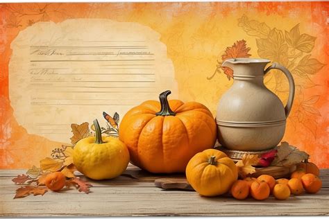 Vintage Autumn Pumpkins Paper Art Free Stock Photo - Public Domain Pictures