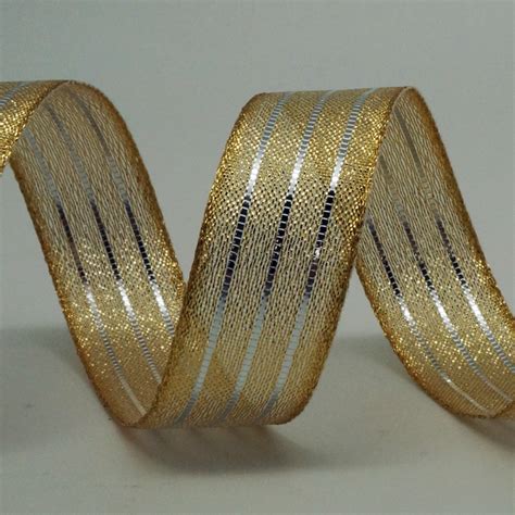 Three-Stripe Metallic Ribbon | Holiday Ribbons | Wholesale Ribbon ...