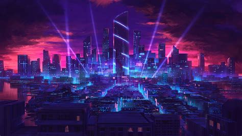 Anime Neon Lights Wallpaper