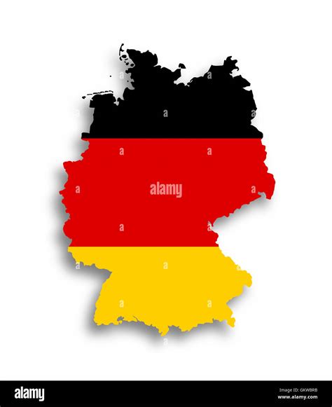 Map of the Federal Republic of Germany Stock Photo - Alamy