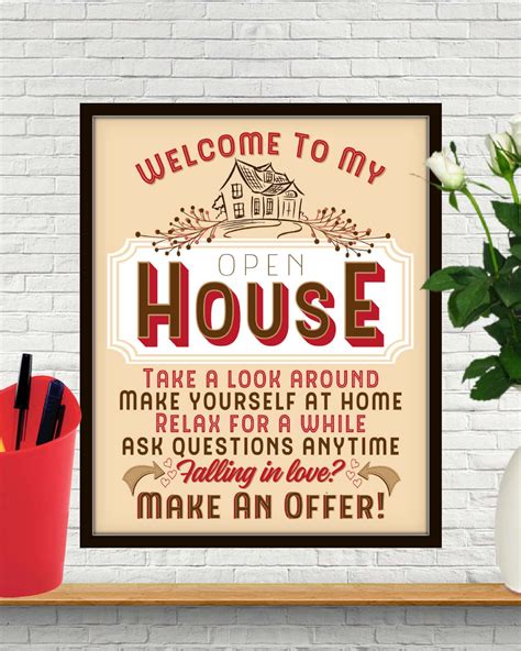 Welcome to My Open House, Open House Sign, Open House, Open House Sign In, Open House Flyer ...