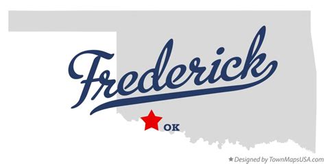 Map of Frederick, OK, Oklahoma