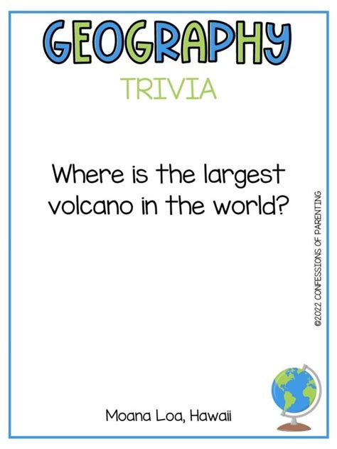 50 Geography Trivia for Kids