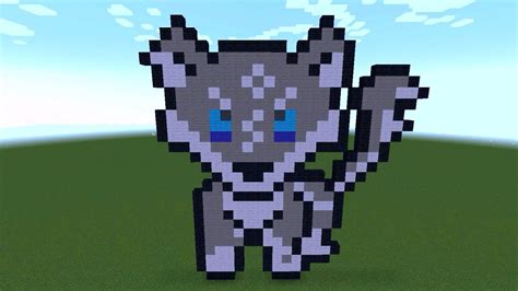 How To Build WOLF 🐺 Pixel Art In Minecraft - YouTube