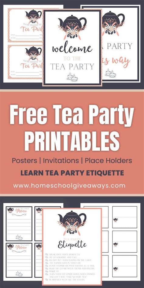 The Ultimate Resource & Ideas List for Tea Parties | Tea party activities, Tea etiquette, Free tea