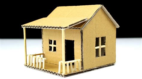 How To Make a Small Cardboard House (BEAUTIFUL & EASY WAY) - YouTube