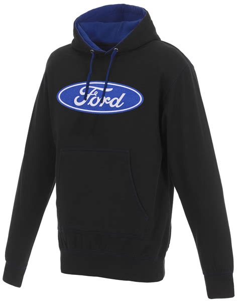 Men's Ford Logo Pullover Hoodie Blue Hood Lining & Body Stitching ...