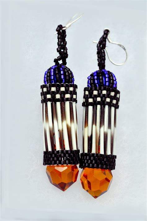 Creations for Continuity: Porcupine Quill "Tube" Earring