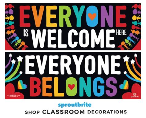 Everyone is Welcome, Everyone Belongs Display | Elementary classroom themes, Classroom ...