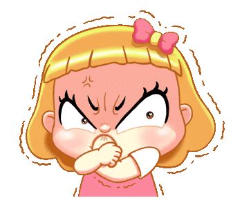 Angry Face Cute Cartoon Girl GIF | GIFDB.com